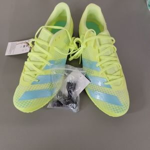 Adidas Distancestar Women's Distance Running Spikes Yellow Aqua FY1225 10.5/ 11